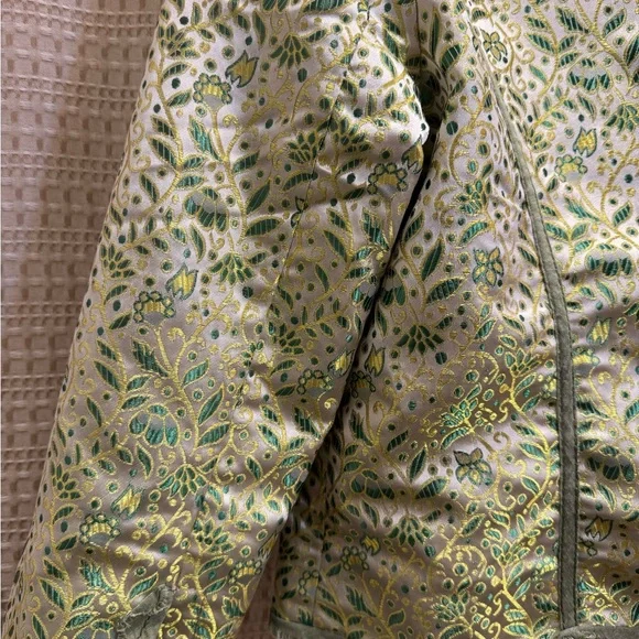 The Limited Green Metallic Floral Quilted Blazer - Picture 10 of 10